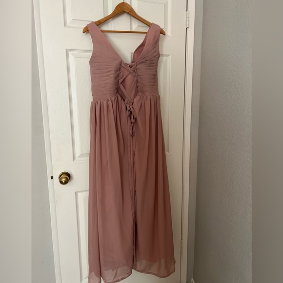 Women's V Neck Bridesmaid Dresses - Picture 10 of 11